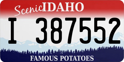 ID license plate I387552