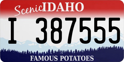 ID license plate I387555