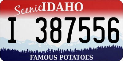 ID license plate I387556