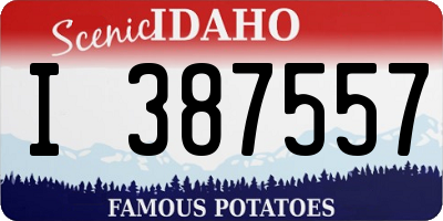 ID license plate I387557
