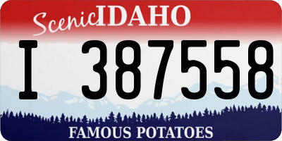 ID license plate I387558