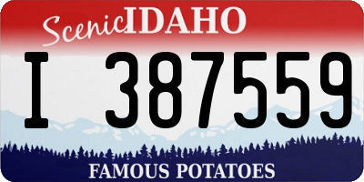ID license plate I387559