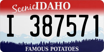 ID license plate I387571
