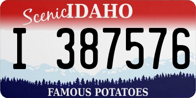 ID license plate I387576
