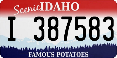 ID license plate I387583