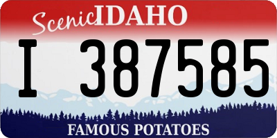 ID license plate I387585