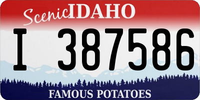 ID license plate I387586