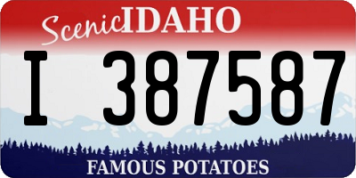 ID license plate I387587
