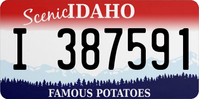 ID license plate I387591