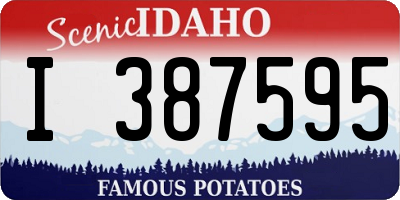 ID license plate I387595