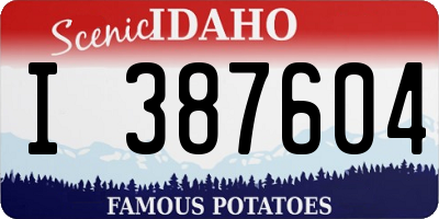 ID license plate I387604