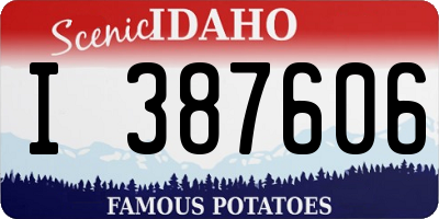 ID license plate I387606