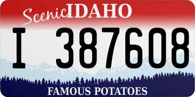 ID license plate I387608