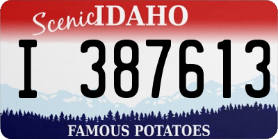 ID license plate I387613