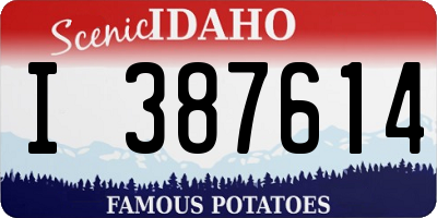 ID license plate I387614