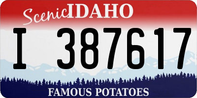 ID license plate I387617