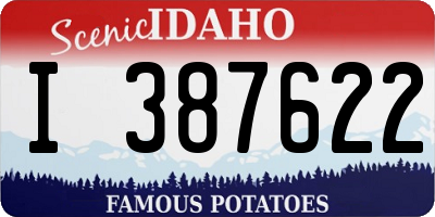 ID license plate I387622