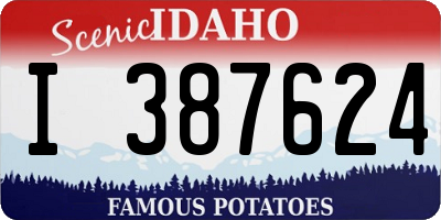 ID license plate I387624