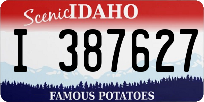ID license plate I387627