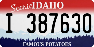 ID license plate I387630