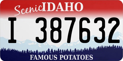 ID license plate I387632
