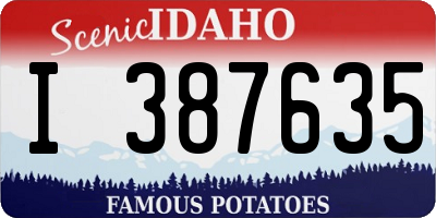 ID license plate I387635