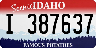 ID license plate I387637