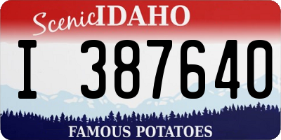 ID license plate I387640