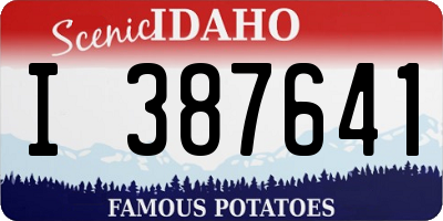 ID license plate I387641
