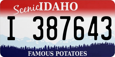 ID license plate I387643