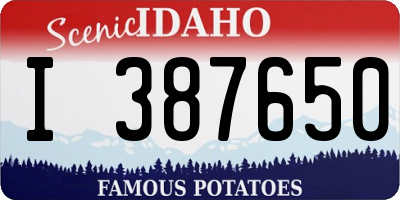 ID license plate I387650