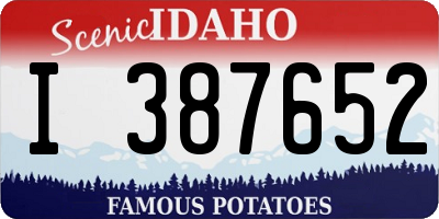ID license plate I387652