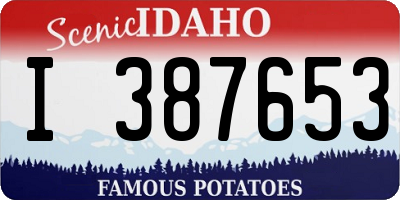 ID license plate I387653