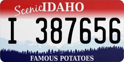 ID license plate I387656