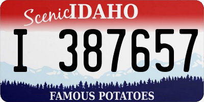 ID license plate I387657