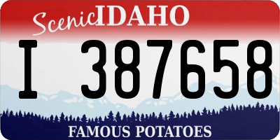 ID license plate I387658