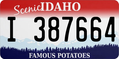 ID license plate I387664
