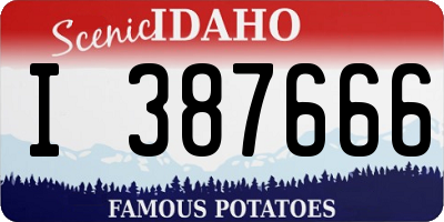 ID license plate I387666