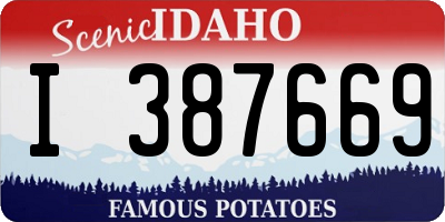 ID license plate I387669