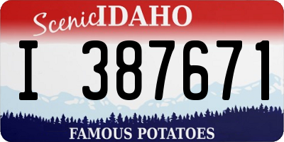 ID license plate I387671