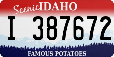 ID license plate I387672