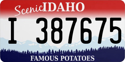 ID license plate I387675