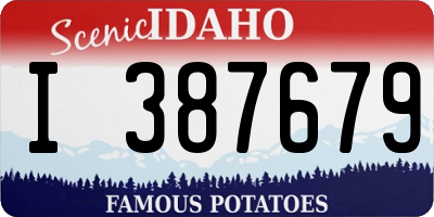 ID license plate I387679
