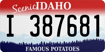ID license plate I387681