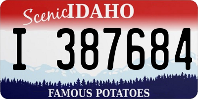 ID license plate I387684