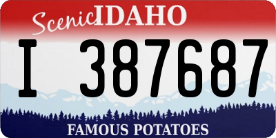 ID license plate I387687