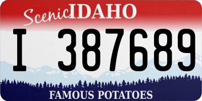 ID license plate I387689