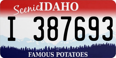 ID license plate I387693