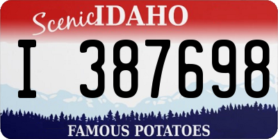 ID license plate I387698