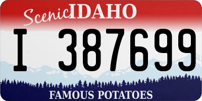 ID license plate I387699